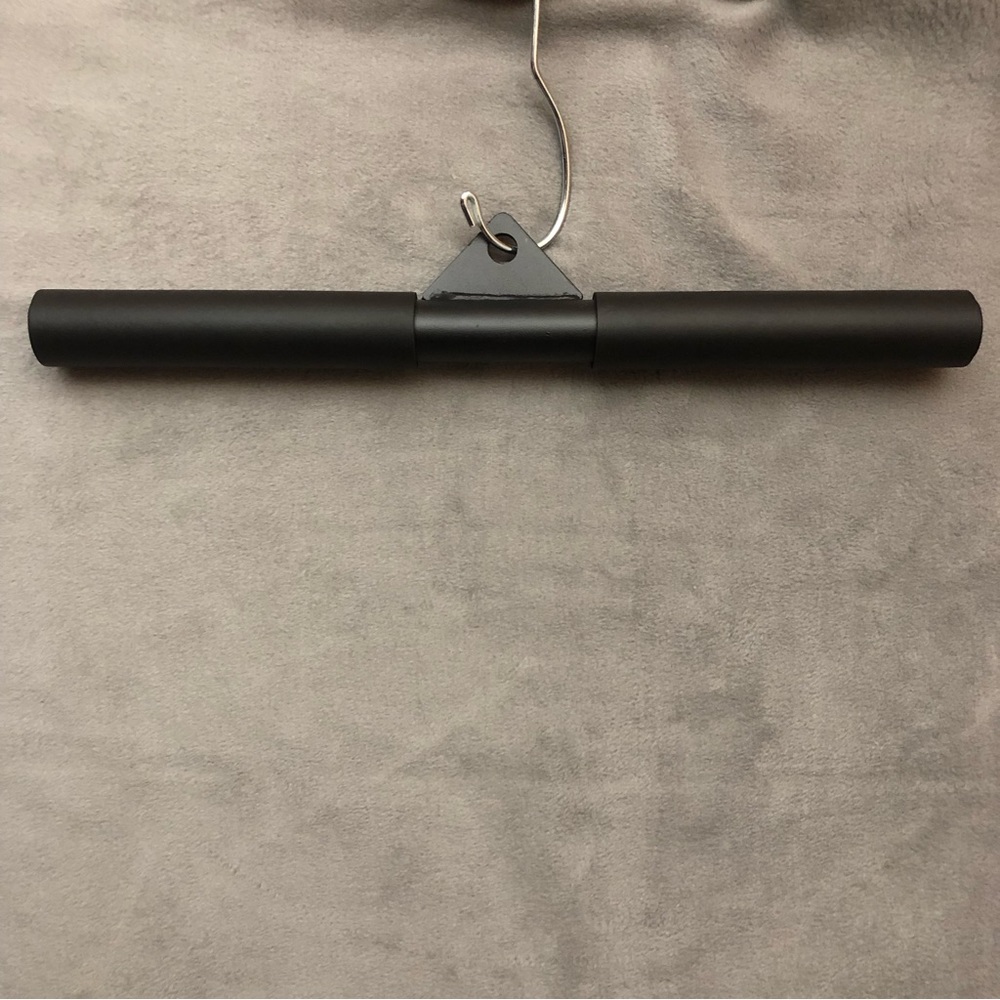 Mini Straight Bar With Grips Handle Cable Attachment Black